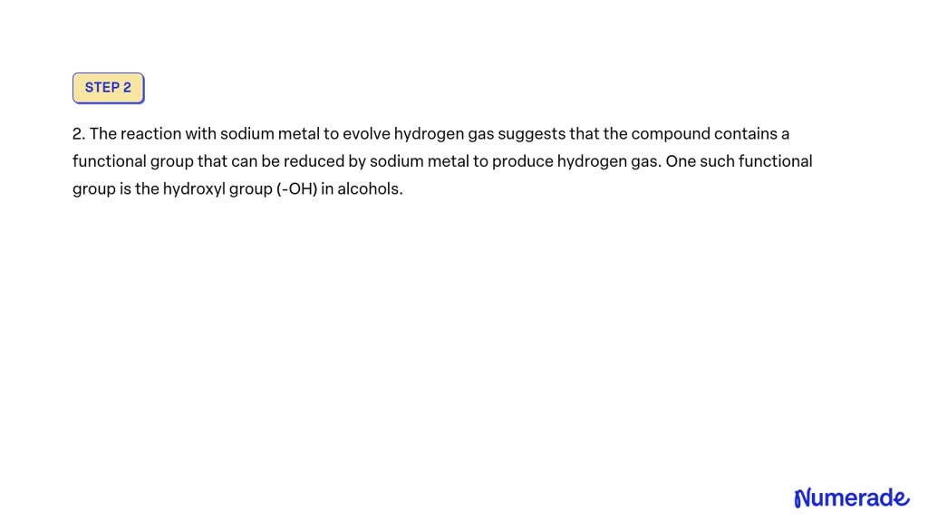 SOLVED: A compound with molecular formula C3H8O reacts with sodium ...