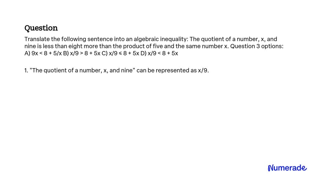 solved-translate-the-following-sentence-into-an-algebraic-inequality