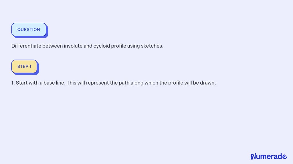 SOLVED:Differentiate between involute and cycloid profile using sketches.
