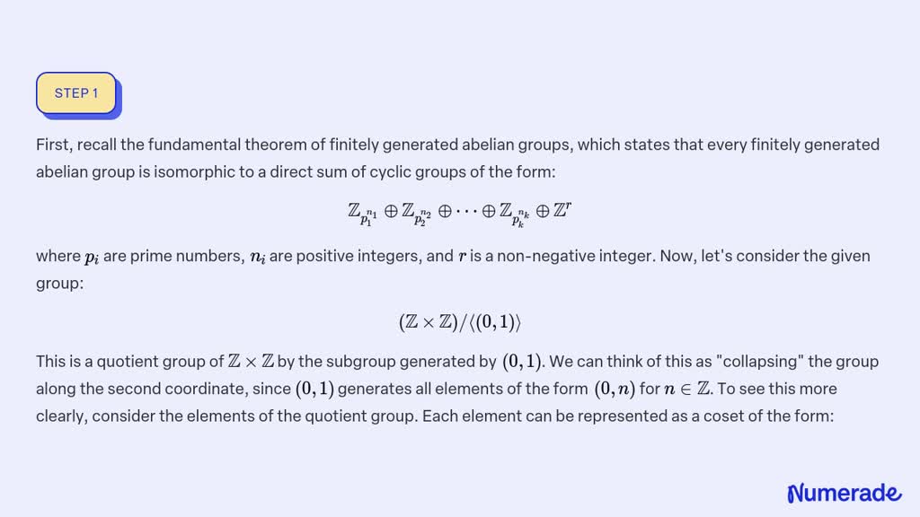 SOLVED:In Exercises 1 Through 12, Classify The Given Group According To ...