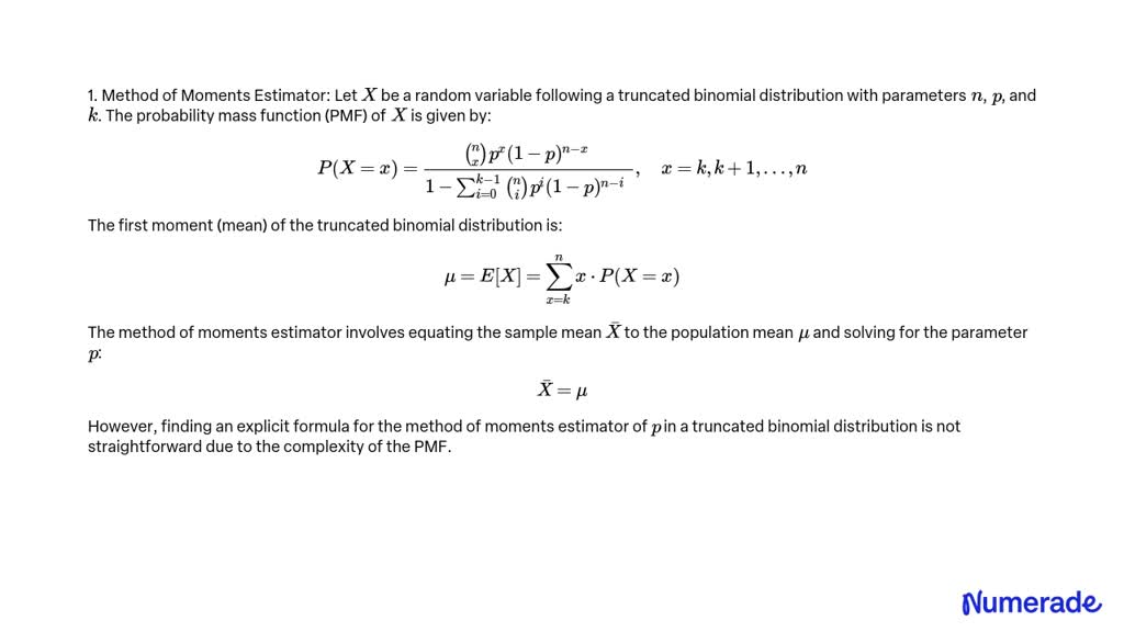 method of moment estimator for binomial distribution