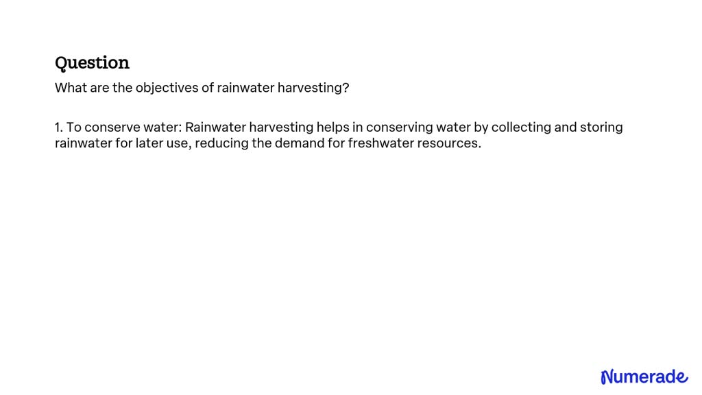 solved-what-are-the-objectives-of-rainwater-harvesting