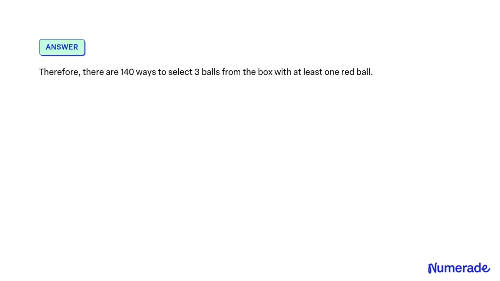 SOLVED: A box contains 5 red, 4 blue and 3 white balls. In how many ...