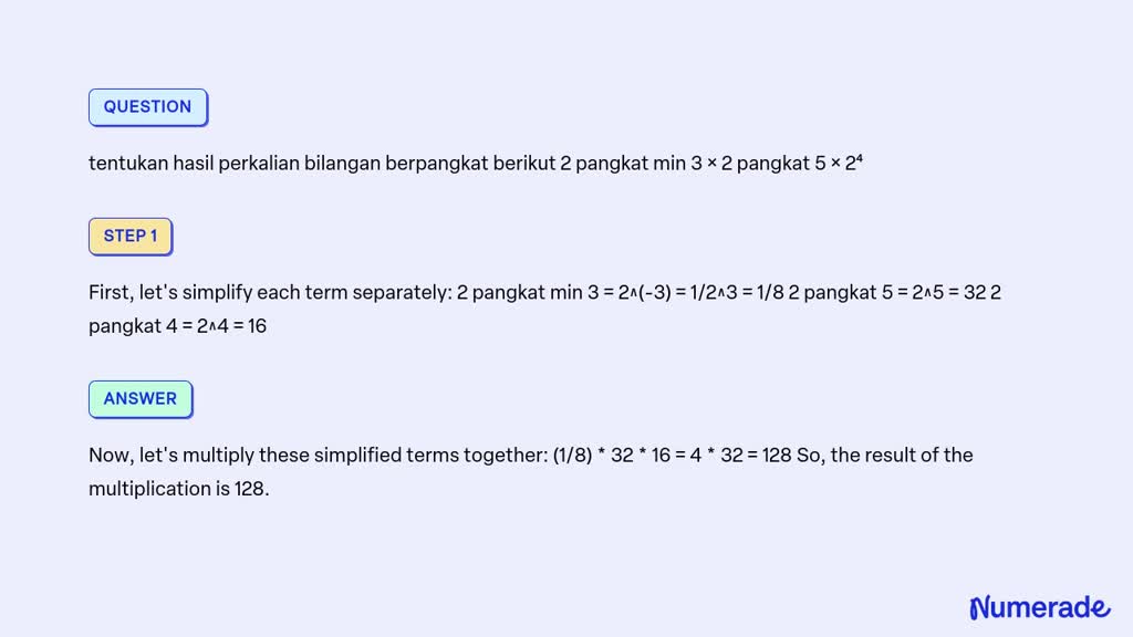 hasil dari 2 pangkat min 3 3 pangkat min 2 adalah