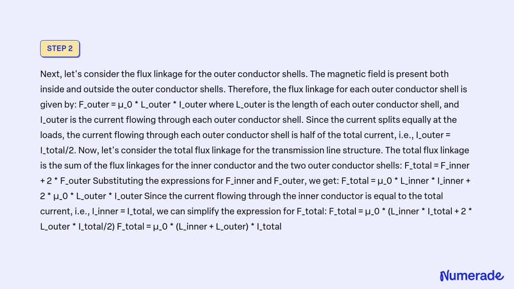 SOLVED: Derive the inductance per unit length for the transmission line ...