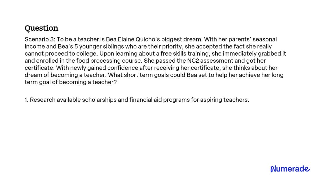 solved-to-be-a-teacher-is-bea-elaine-quicho-s-biggest-dream-with-her