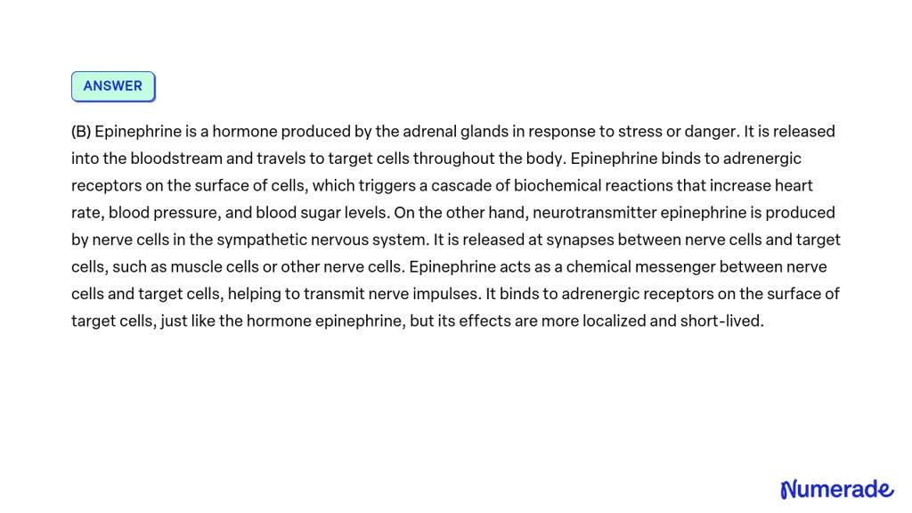 SOLVED: (A) Explain Why All Cells Do Not Respond To All Hormones. (B ...