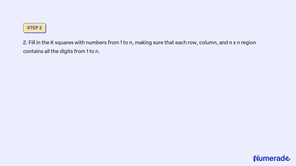 SOLVED: The objective of the SUDOKU is to fill a 9x9 grid with digits ...