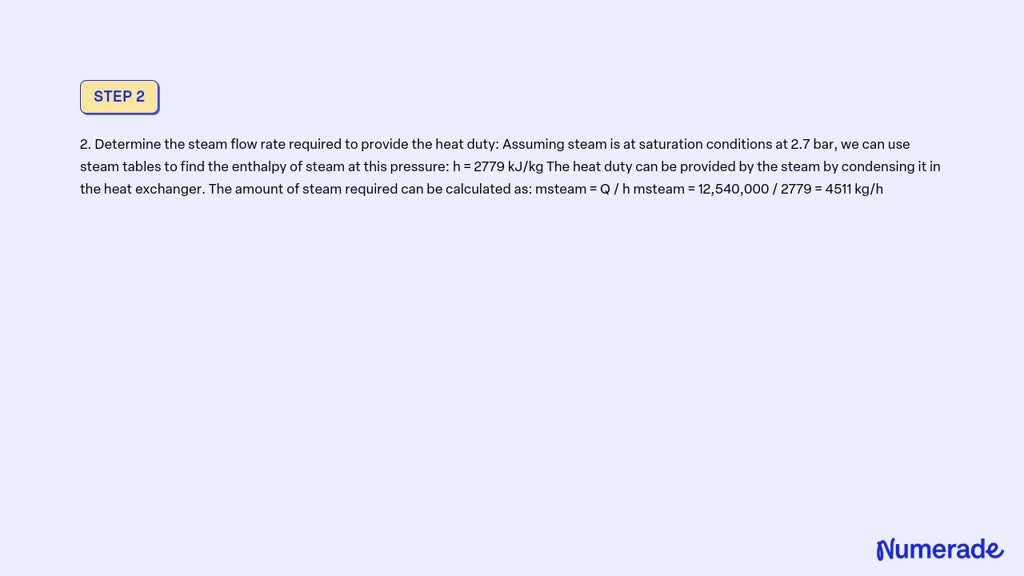 SOLVED: Q4) In a food processing plant, there is a requirement to heat ...