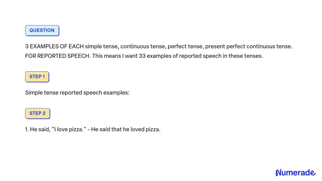 present perfect continuous in reported speech