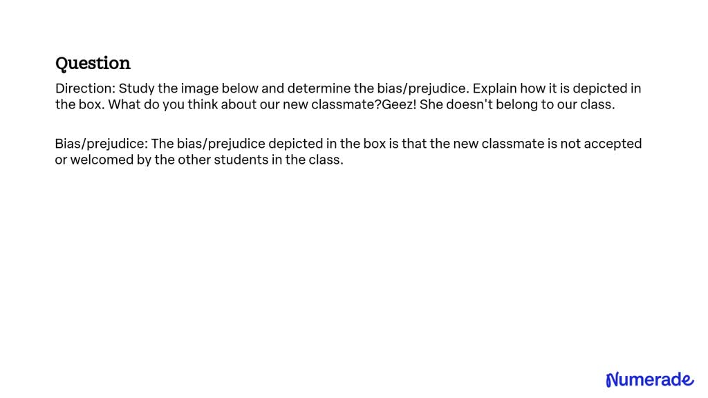 Solved Direction Study The Image Below And Determine The Bias