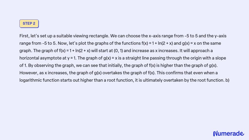 SOLVED A graphing calculator is (a) By drawing the graphs