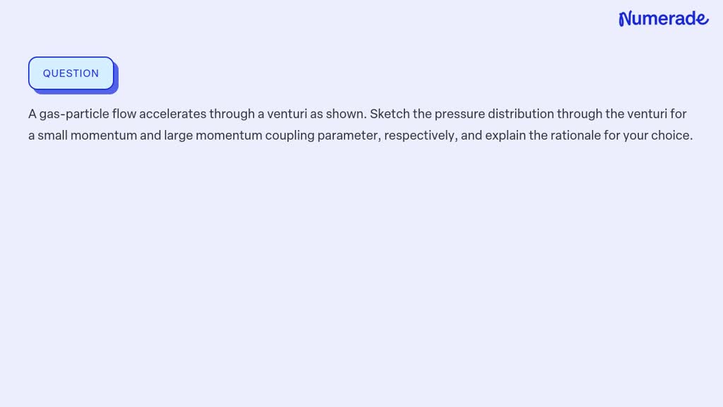 Solved: A Gas-particle Flow Accelerates Through A Venturi As Shown 