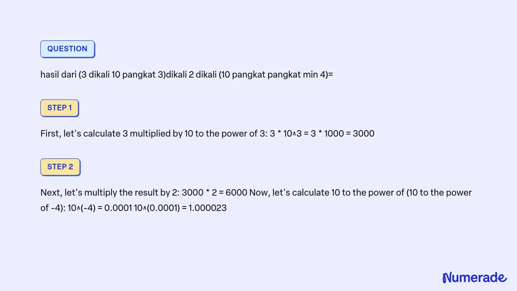 hasil dari 2 pangkat min 3 dikali 2 pangkat min 2