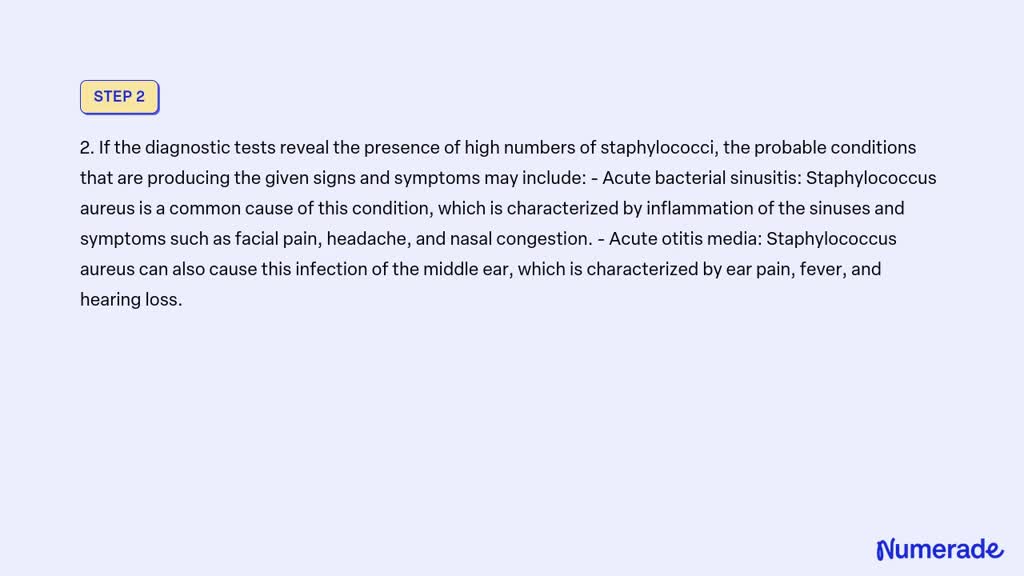 SOLVED: Following a cold, Mr. O developed sinusitis and otitis media ...