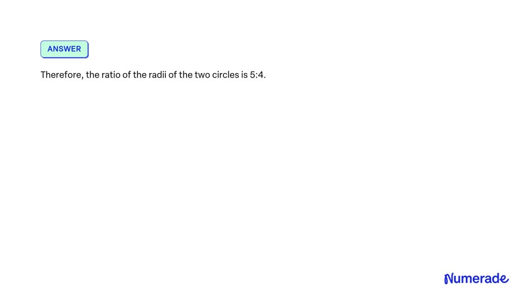 SOLVED: Two arcs of the same length subtend angles of 60^o and 75^o at ...