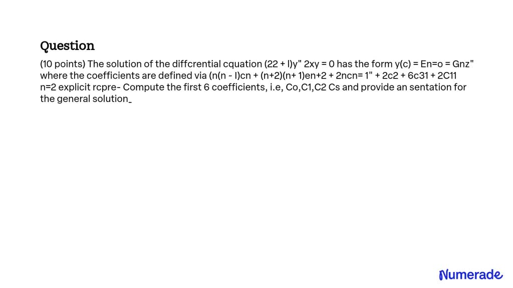 VIDEO solution: The solution of the differential equation (22 + l)y ...