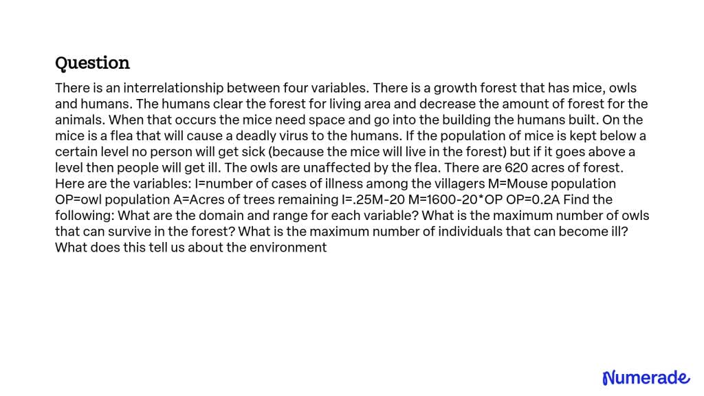 SOLVED: There is an interrelationship between four variables. There is ...