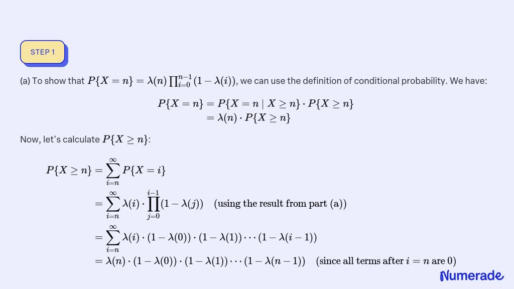 ⏩SOLVED:The Discrete Hazard Rate Method: Let X denote a nonnegative ...