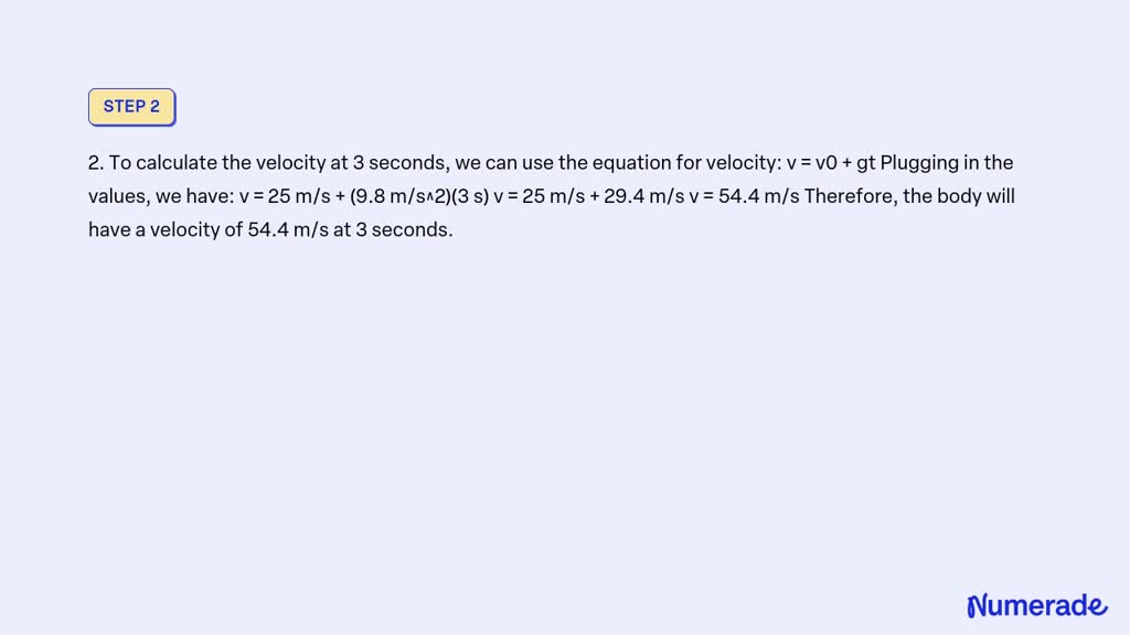 SOLVED: Un cuerpo es lanzado verticalmente hacia arriba con una ...