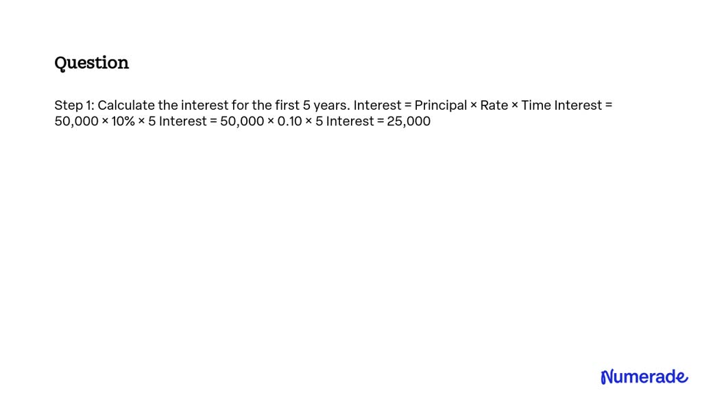 SOLVED: 21. Madhu takes a loan of ? 50,000 from ABC Bank LTD.The rate ...