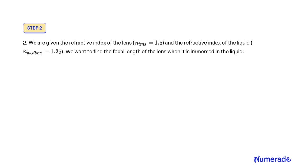 SOLVED: A lens is made of flint glass (refractive index = 1.5). When ...