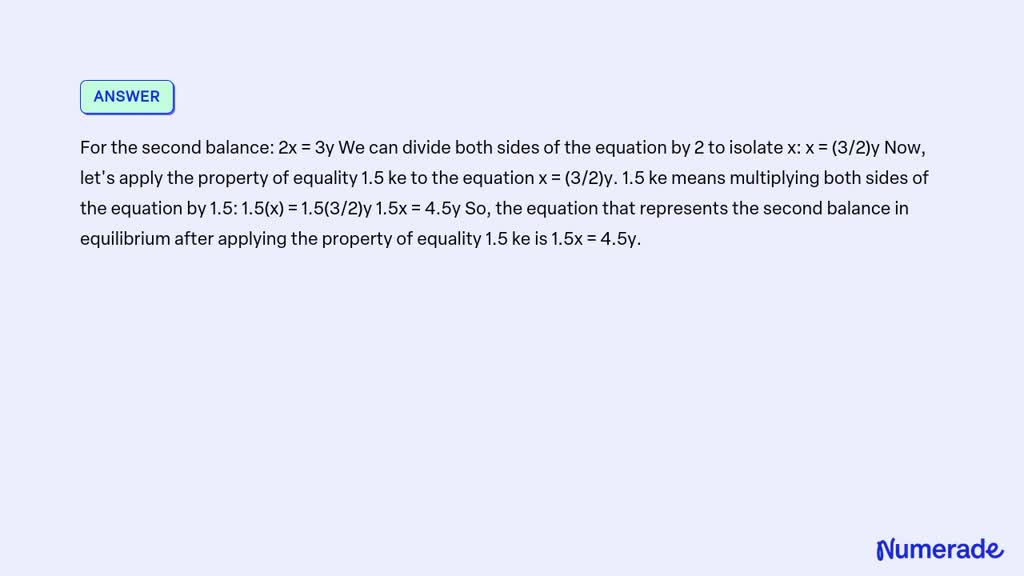 SOLVED: escribe una ecuación Qué representa cada balanza en equilibrio ...