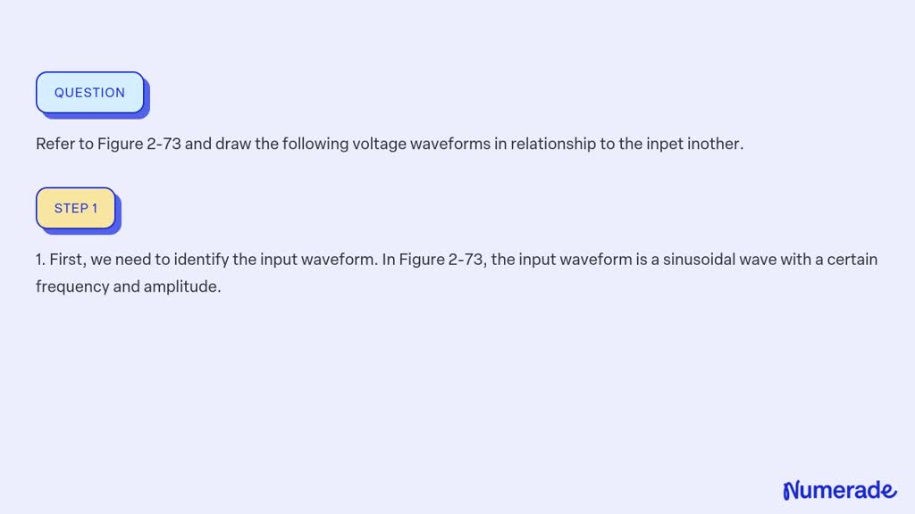 ⏩SOLVED:Refer to Figure 2-73 and draw the following voltage… | Numerade