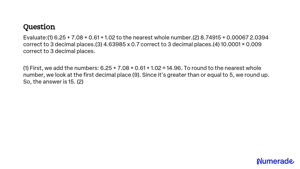 Round to the indicated place Nearest tenths 1. 0.3622. 0.649 3