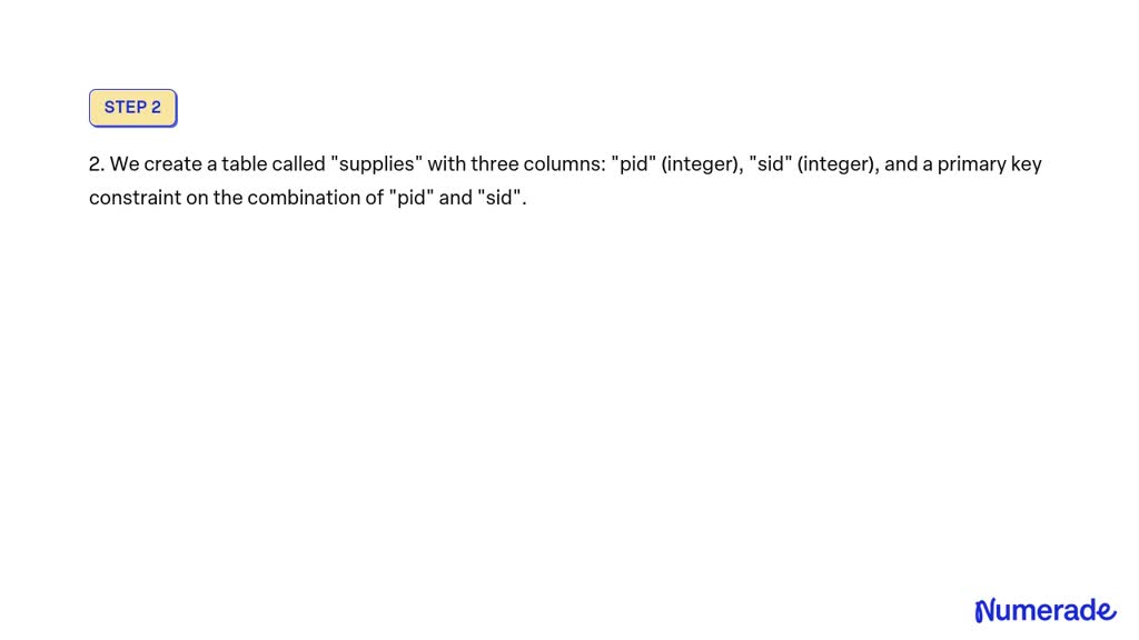 SOLVED: Question 3 Consider the following sequence of SQL statements ...