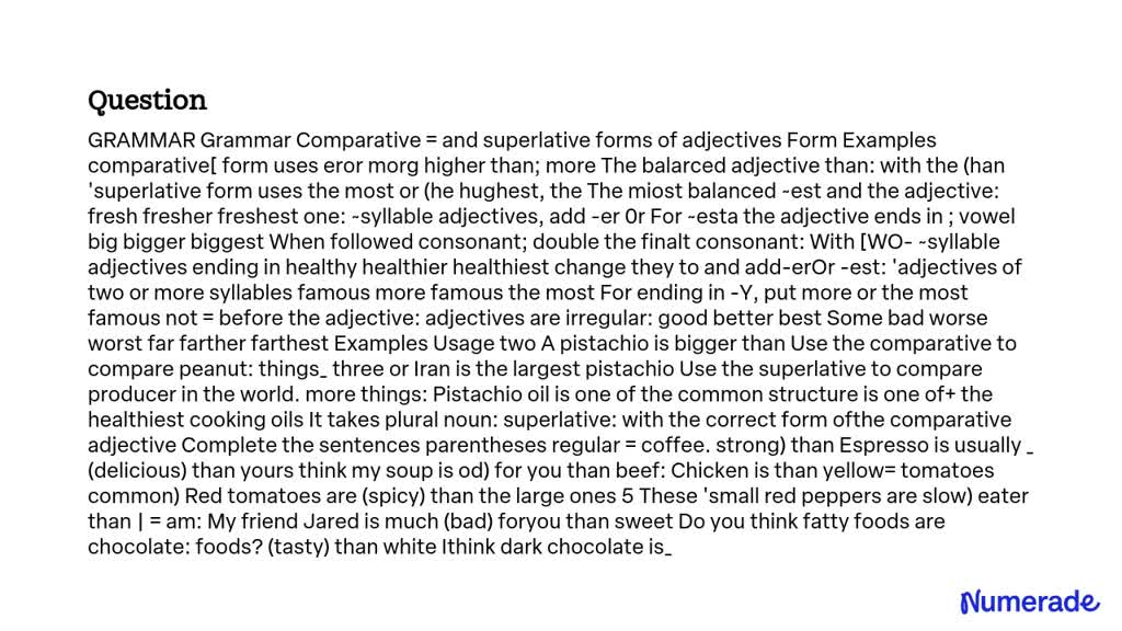 solved-grammar-comparative-and-superlative-forms-of-adjectives-form