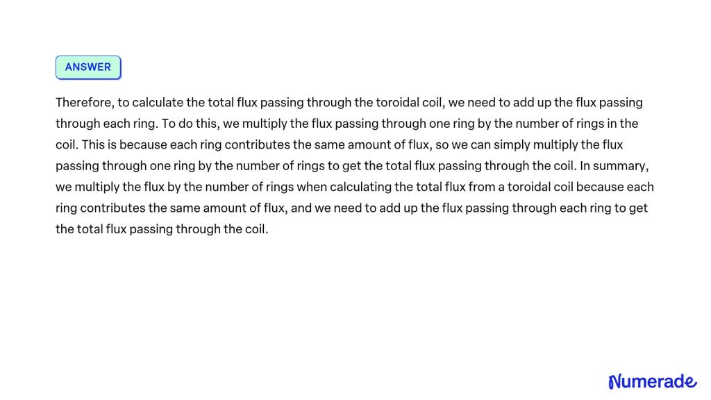 VIDEO solution: Why multiply the flux by the number of rings when ...