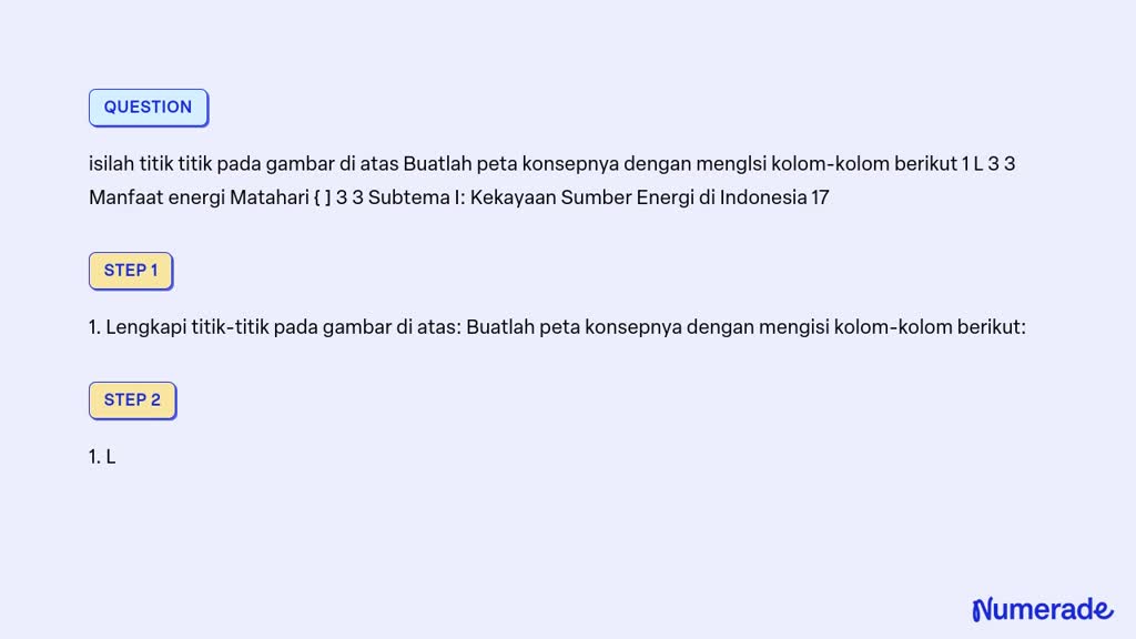 SOLVED: Isilah Titik Titik Pada Gambar Di Atas Buatlah Peta Konsepnya ...