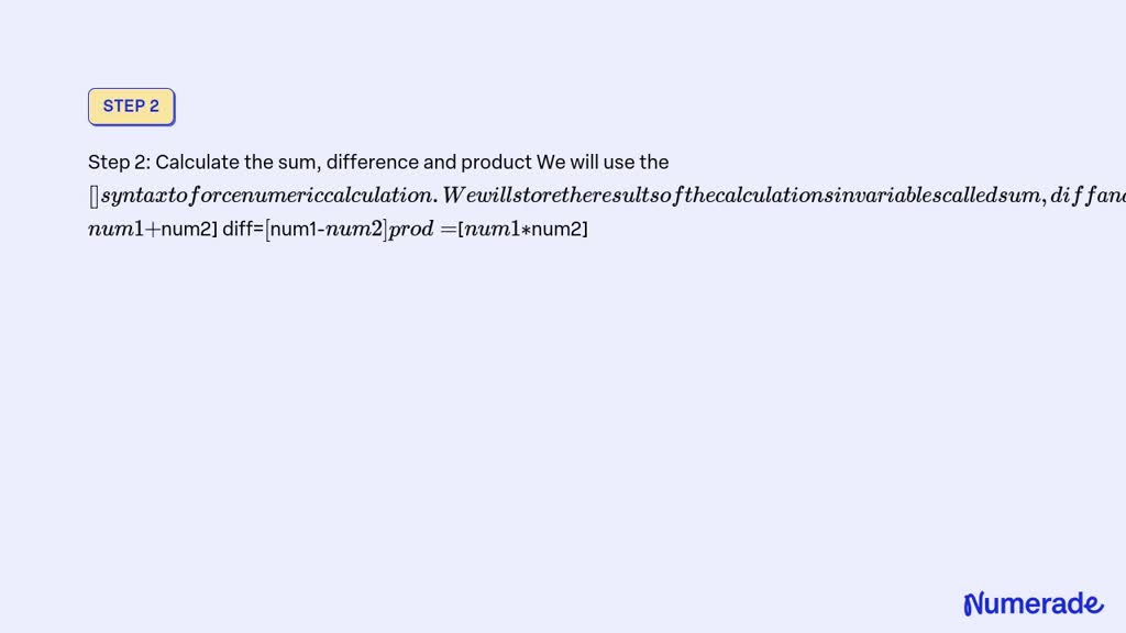 SOLVED: Write a script that represents a simple command line calculator ...