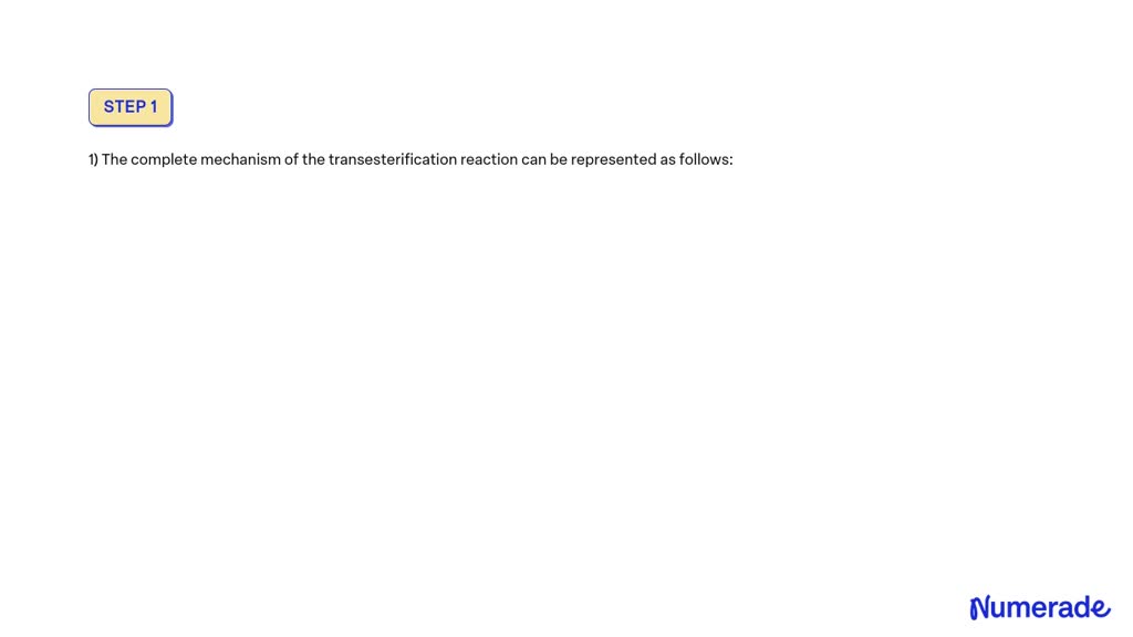 SOLVED: 1) Draw the complete mechanism of this reaction (only one ...