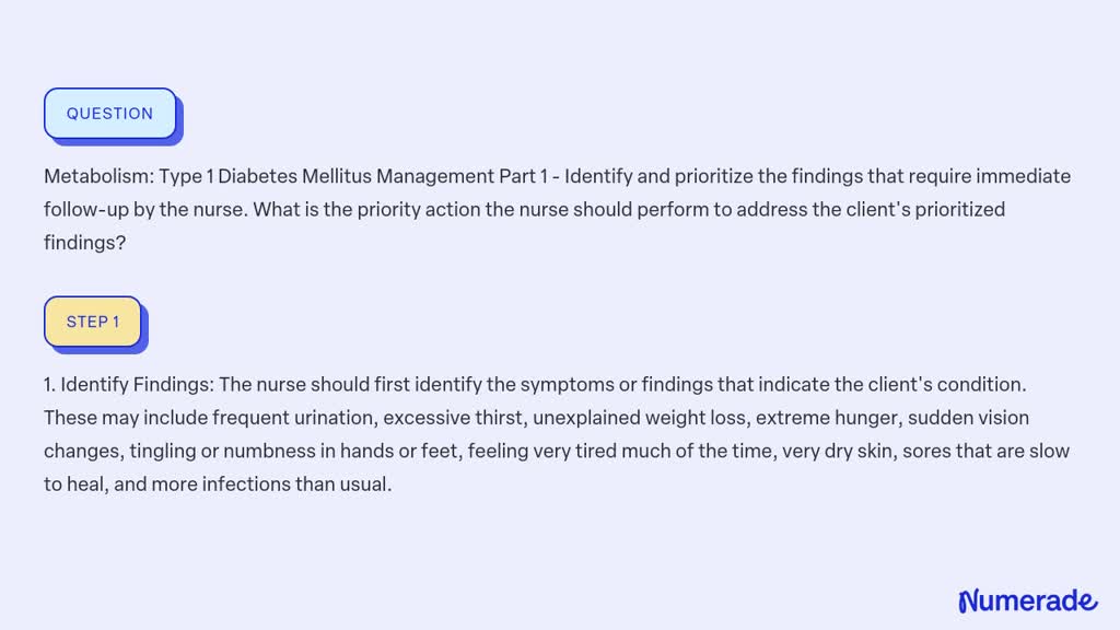 metabolism type 1 diabetes mellitus management part 1 case study