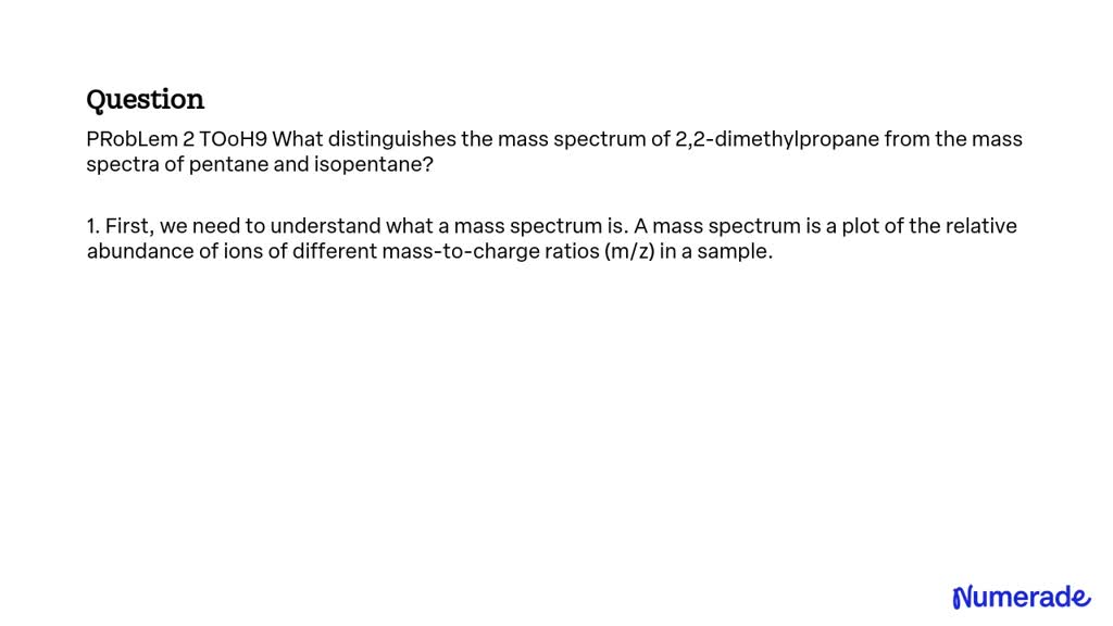 SOLVED: Problem 2: What distinguishes the mass spectrum of 2,2 ...