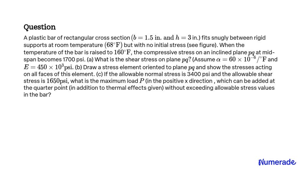 solved-a-plastic-bar-of-rectangular-cross-section-b-1-5-in-and-h-3-in