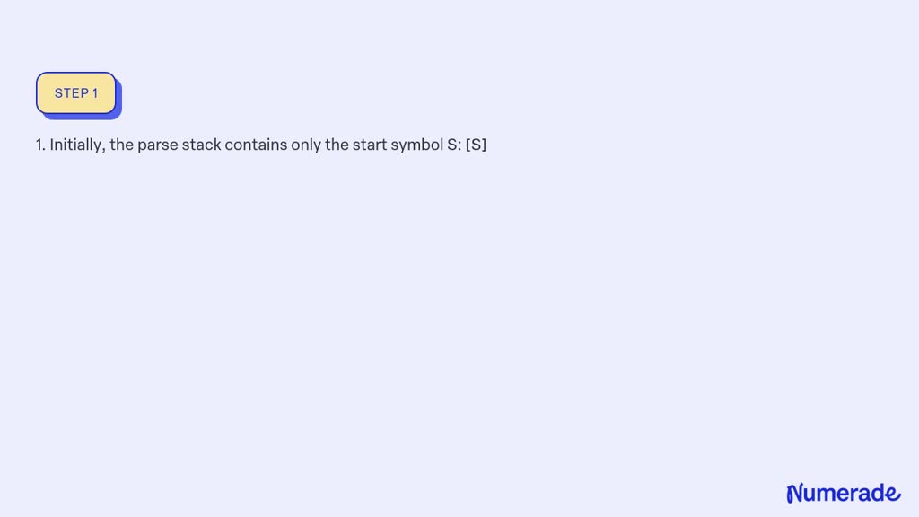 SOLVED:Consider the following CFG: S ←NP VERB S ←NP AUX VERB NP ← ART ...