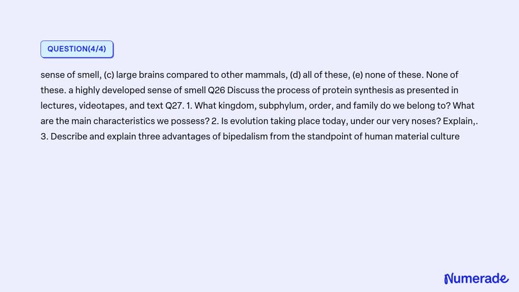 SOLVED: Q1, Australopithecus afarensis has the following characteristic