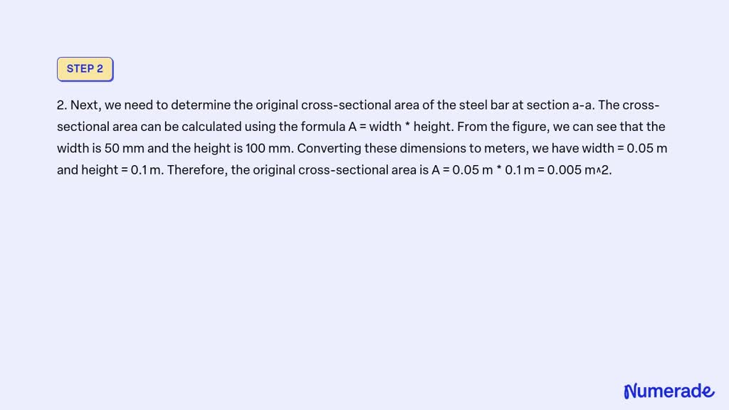 SOLVED: Problem 2 (15 points) The steel bar has the original dimensions ...