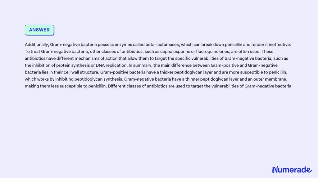 SOLVED: please be detailed What's the difference between Gram-positive ...