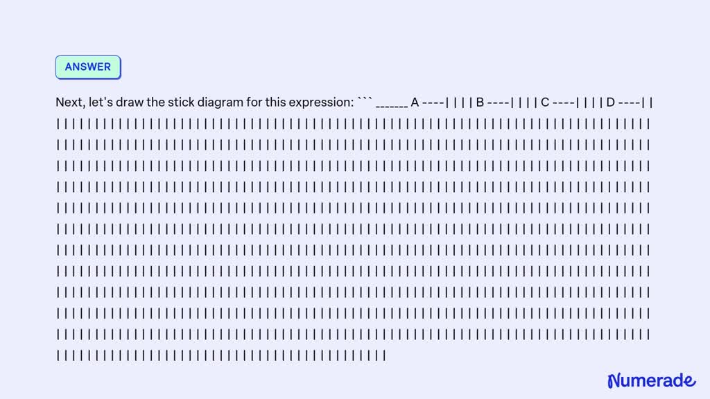 SOLVED: Draw The Gate Schematic And Stick Diagram For The Below Boolean ...