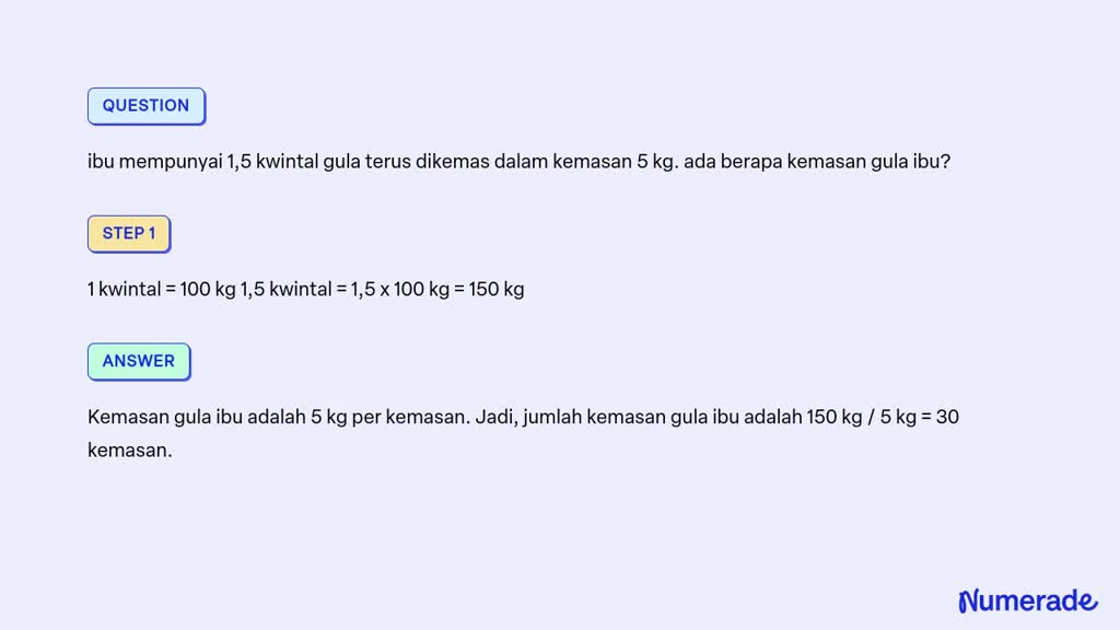 solved-ibu-mempunyai-1-5-kwintal-gula-terus-dikemas-dalam-kemasan-5-kg