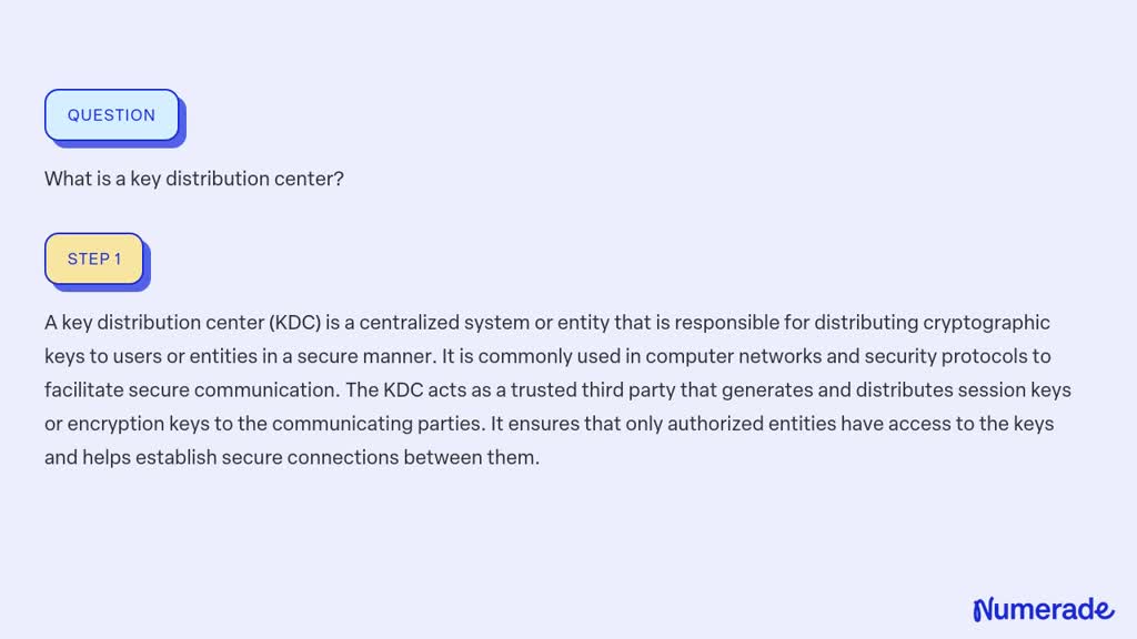 What Is A Key Distribution Center