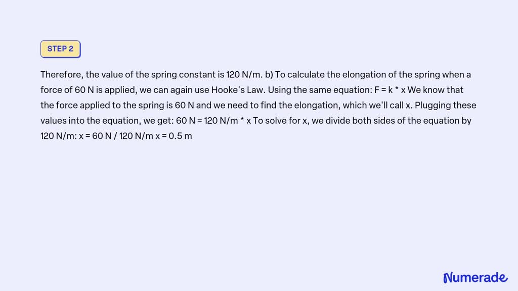 SOLVED: Un Muelle Se Alarga 20 Cm Cuando Ejercemos Sobre él Una Fuerza ...