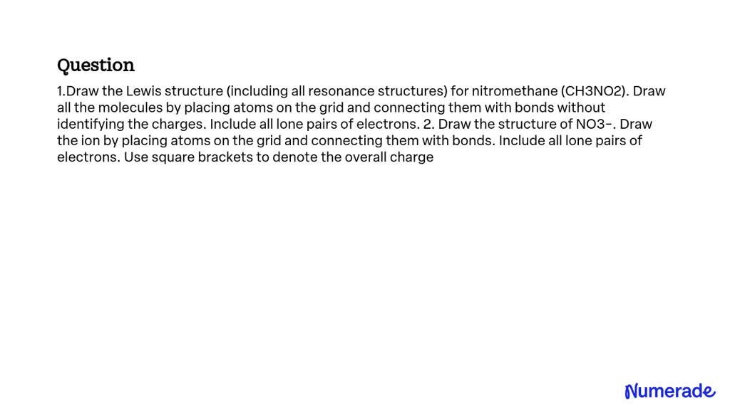 SOLVED Draw the Lewis structure (including all resonance structures