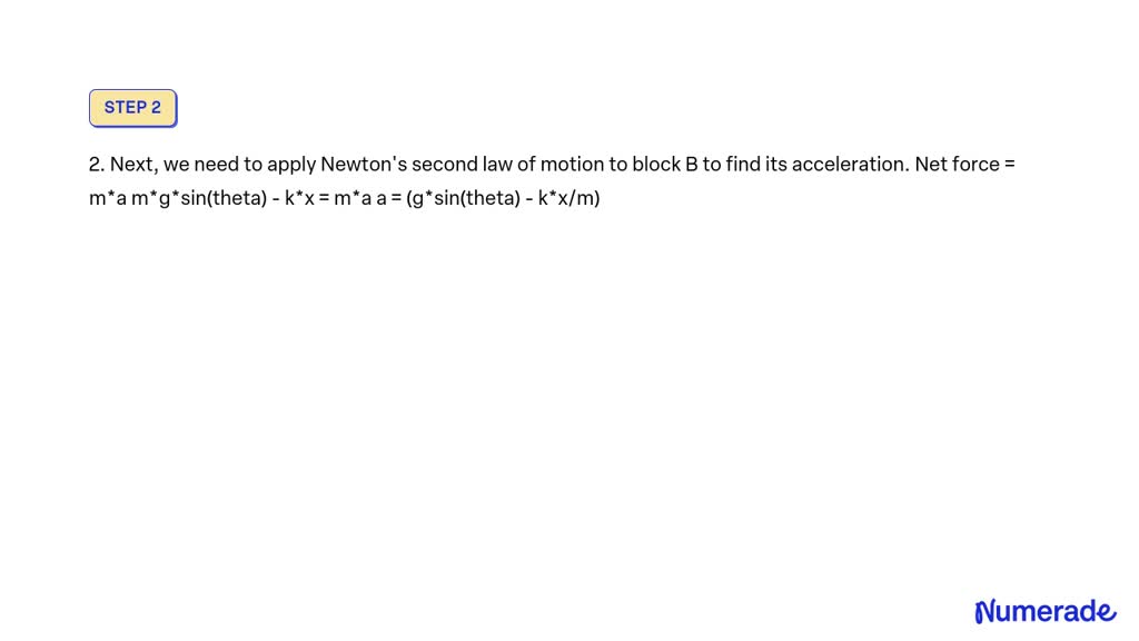 SOLVED: Two blocks A and B, each of mass m are connected by means of a ...