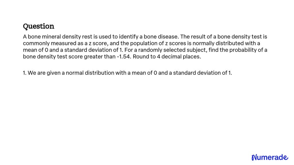 VIDEO solution: A bone mineral density rest is used to identify a bone ...