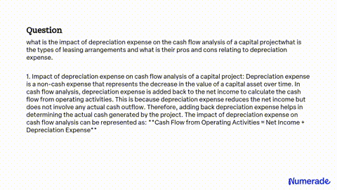 How Does Depreciation Affect Cash Flow?